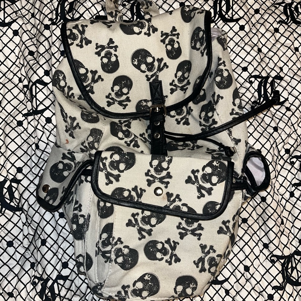 Skull Print Backpack